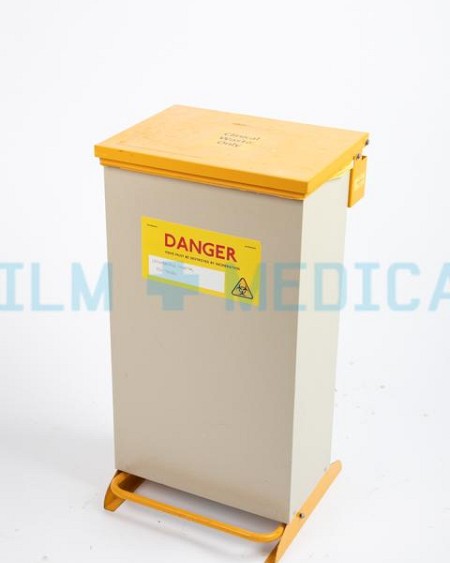 Hospital Waste Bin Yellow Top 